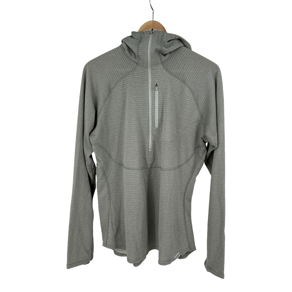Patagonia Capilene 4 Base Layer Hoodie Womens XL Gray Polartec Expedition Weight
